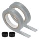 thumbnail image 1 of Cinta de pesca Uxcell, cintas de acabado para raquetas con anillo de banda de empuñadura de silicona negra 32.8 ft & 2 sets & PVC & Plateado - Apto para (Tenis/ Bádminton/Béisbol), 1 of 7