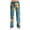 Blue, variant on QWKLEAJ Halloween Pajama Pants Women Adult Loose Lounge Sleepwear Pumpkin Ghost Print Elastic Waist Comfortable Holiday Party Nightwear Cozy Long Trousers Festive Autumn Winter Home Wear