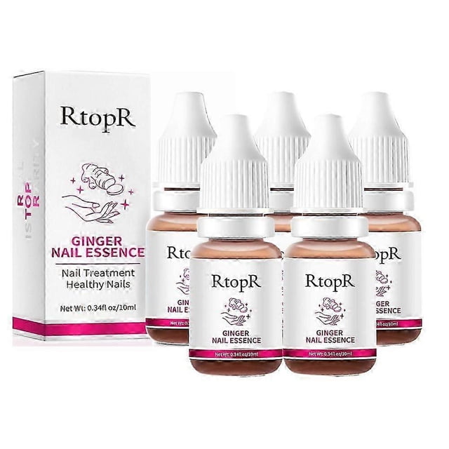 5pcs Ginger Nail Essence Gray Nail Moisturizing Care Exfoliating Anti Paronychia Thicken Crack Nail Fungal Nail Treatment Essence Hand Foot