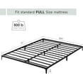 thumbnail image 2 of 6 - pulgada tamaño completo - size metal platform marco de cama: no box spring required, heavy - duty, low profile, sturdy metal slat support, noise - free, matte negra cama base, 2 of 7