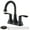 TYPE 4, variant on [ US IN STOCK] Brushed Nickel 4 Inch 2 Handle Centerset Lead-Free Bathroom Sink Faucet, with Copper Pop Up Drain and 2 Water Supply Lines