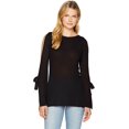 thumbnail image 1 of kensie Chandail en Viscose Texturé pour Femmes, Noir, P, 1 of 4
