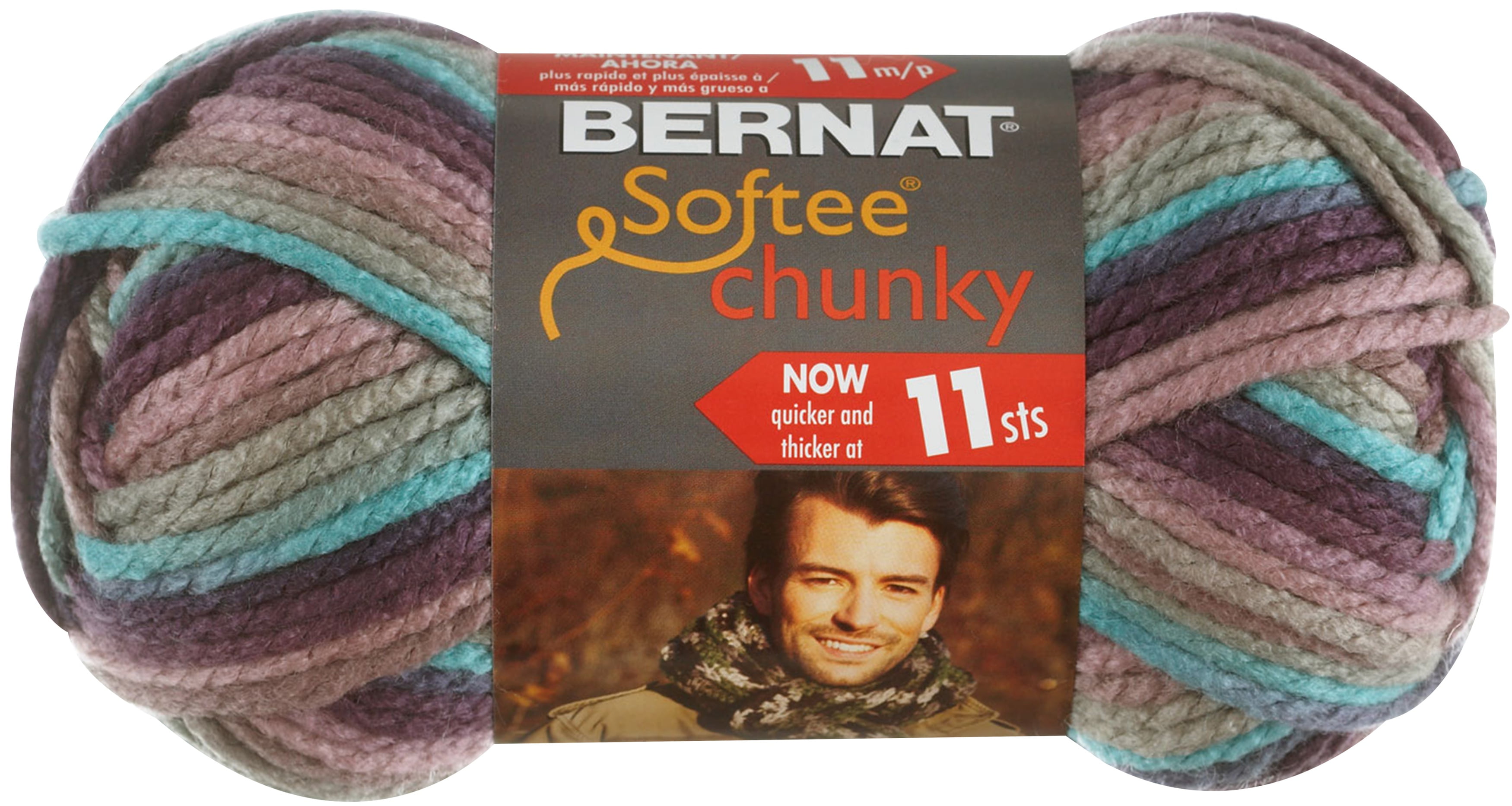 Bernat Softee Chunky Ombre Yarn Shadow, Multipack of 12