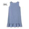 thumbnail image 1 of Minnieouse Vestido de mujer Punto Ropa sin mangas Ropa suelta Vestido de tanque con volantes sueltos Vestidos Azul claro 3L Minnieouse AP002113-36, 1 of 2