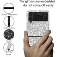thumbnail image 6 of Compatible with Samsung Z Flip 4 Case Glitter Bling Samsung Galaxy Z Flip 4 Phone Case for Girls Cute Bumper Shockproof Protective Cases (Silver), 6 of 7