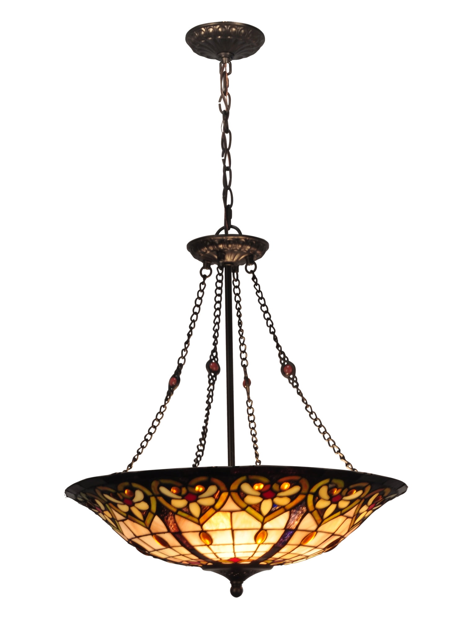 Dale Tiffany STH15010 Tiffany Bronze Mccartney Inverted 3 Light 20