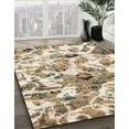 thumbnail image 3 of Ahgly Company Machine Washable Indoor Rectangle Abstract Dark Gold Brown Area Rugs, 5' x 8', 3 of 7