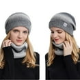 thumbnail image 4 of Wmkox8yii USB Heating Scarf Hat Set For Women Heated Beanie Hat and Neck Warmer Set 2-in-1 Warm Scarf Pom Knit Hat USB Heated Hat Scarf Set for Skiing Cycling, 4 of 8