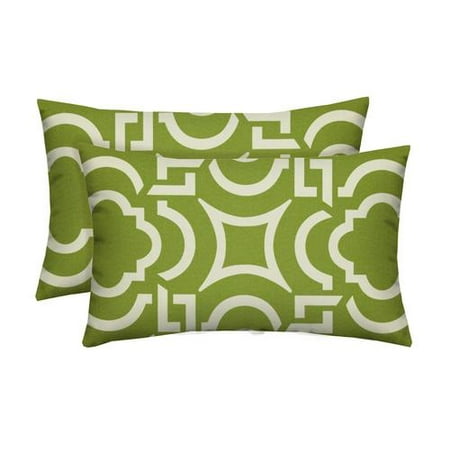 Sonoma Spa - RSH Decor Set of 2 - Indoor/Outdoor Decorative Rectangle Lumbar/Throw Pillow Made with Carmody Kiwi Fabric (20