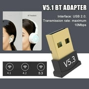 5.3 Bluetooth USB Adapter, 0-20m Wireless Receiver for PC Win11, 21.8mm