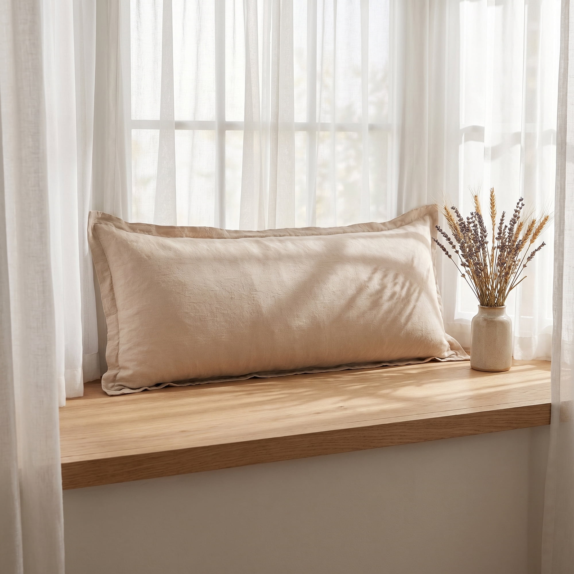 Unique Bargains 1 Pack Soft Cooling Cotton Pillowcase for Comfortable Sleep Light brown