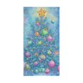 thumbnail image 6 of Hand Painted Christmas Trees Lights Hand Towel Absorbent Bath Towels for Bathroom Sports Gym 28" x 14" Set of 2, 6 of 7