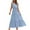 Blue, variant on Womens Summer Dresses Casual Casual Elastic High Rise Pleated Ruffled Solid Sun Dress Sleeveless V-Neck Beach Dress for Womens Ankle-Length Wrinkle-Free Cocktail Dress Beige
