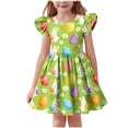thumbnail image 2 of NAISIBABY Dresses for Girls, Cute Prints Summer Casual Ruffles Sleeveless Kids Flowy Play Dress Army Green Size 12, 2 of 7