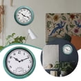 thumbnail image 2 of TOWED22 Instruments Rétro Rond Horloge Murale Analogique en Métal Turquoise, Bleu Ciel, 2 of 5