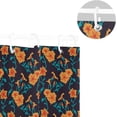 thumbnail image 5 of Coolnut Orange Flowers Shower Curtain for Bathroom Modern Bathroom Waterproof Washable Fabric Shower Curtains with 12 Hooks for Hotel Bathroom Bathtubs 60x72 Inch Home Decor, 5 of 6