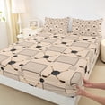 thumbnail image 3 of Manfei Ice Hockey Theme Full Size Sheets 4-Piece, Boys Sport Bed Sheets, Brown Black Sheet Sets, Ultra Soft Home Decor, 3 of 7