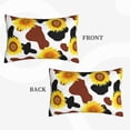 thumbnail image 4 of Bixox Cow Print Sunflower Printed Pillow Protector,Super Soft Ideal for Home,Guests,Rentals - 20"x30", 4 of 8