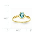 thumbnail image 2 of 14k Yellow Gold Blue Topaz Ring - Size 6, 2 of 2