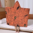 thumbnail image 5 of Halloween Spider Web Silhouette Pattern Hooded Bath Towel，50"x30" for Ages 3 To 12 Kids, Quick Dry Lightweight Soft Microfiber Hood Beach Towel Cover Up for Kids, 5 of 7