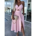 thumbnail image 4 of Women's Fashion Hollowed-out Large Skirt Camisole Gown Dress, 4 of 11