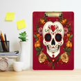 thumbnail image 2 of FORMRS Acrylic Clipboard with Low Profile Clip Standard A4 Letter Size, 12.5" x 9", Skull Flower, 2 of 8