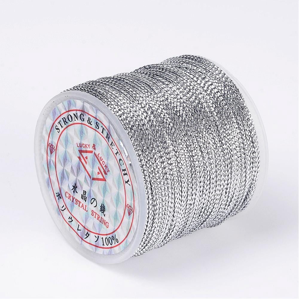 10rolls Metallic Thread Embroidery Thread In Silver color 0.8mm wide about 109.36 yards(100m)/roll