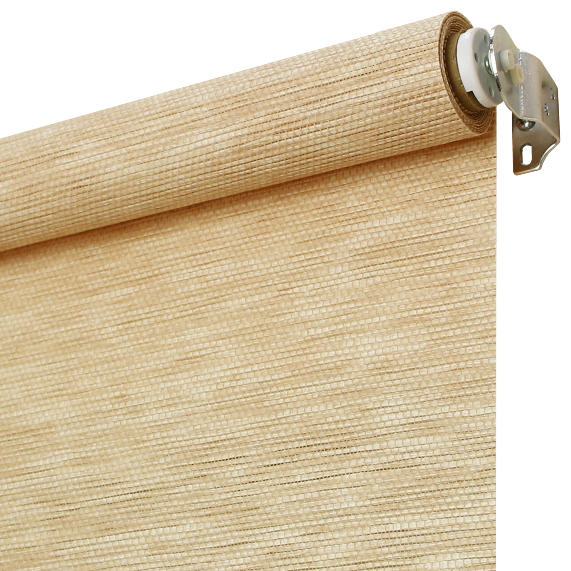 Lumi Cordless Natural Fabric Roller Shades Light Filtering (4 Colors) 32 W x 72 H Inches - Linen