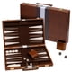 thumbnail image 1 of Funda de piel Backgammon Board Game Happy Hippo Deluxe, color marrón, 1 of 8
