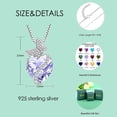 thumbnail image 7 of Blaniy Sterling Silver June Birthstone Heart Necklace Butterfly Pendant Jewelry Gift for Women, 7 of 7