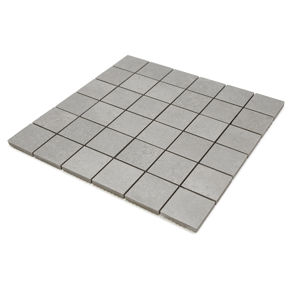 The Tile Life Element Concrete Gray Matte Porcelain Mosaic Floor & Wall Tile, 12 x 12 in, 1-Piece