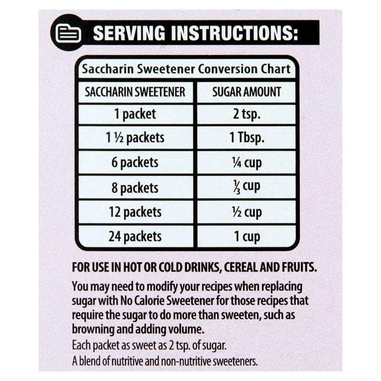 Great Value Saccharin Packets, 250 Count, oz