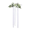 thumbnail image 1 of Flor de la silla de boda, flores artificiales, accesorio de fotografía, decoración de la silla del pasillo de boda Disposición floral Verde, 1 of 8