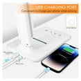 thumbnail image 5 of FL LED Desk Lamp Dimmable Table Lamp Reading Lamp with USB Charging Port, 5 Lighting Modes, Sensitive Control, 30/60 Minutes Timer (White, First-Generation), 5 of 7