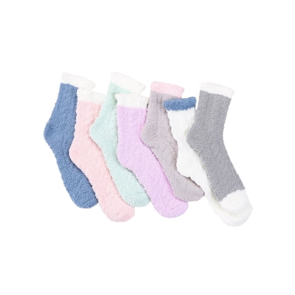 American Trends Fuzzy Socks for Women Warm Winter Slipper Socks Soft Casual Sleeping Socks Cozy Crew Socks