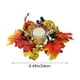 thumbnail image 3 of Candelabros de hojas de arce de simulación de otoño, corona de decoración de Halloween, adorno de mesa de plástico, copa de vela, corona, portavelas de plástico, 3 of 6