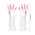 thumbnail image 6 of 1 Pairs Long Rubber Gloves, Dishwashing Cleaning Gloves, Reusable Kitchen Gloves, Multi Functional Durable Waterproof Gloves, Flexible Water Resistant and Non-Slip, Household Hand Dishwasher, 6 of 6