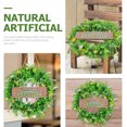 thumbnail image 3 of 1Set Circular Green Artificial Leaf Wreath for Spring and Easter Decorations 40cm Diameter, 3 of 9