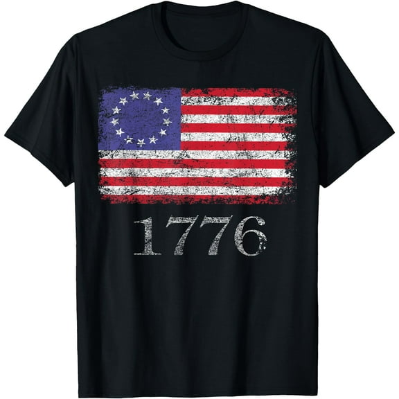 4th Of July T Shirt American Flag Betsy Ross 1776 Men Women T-Shirt