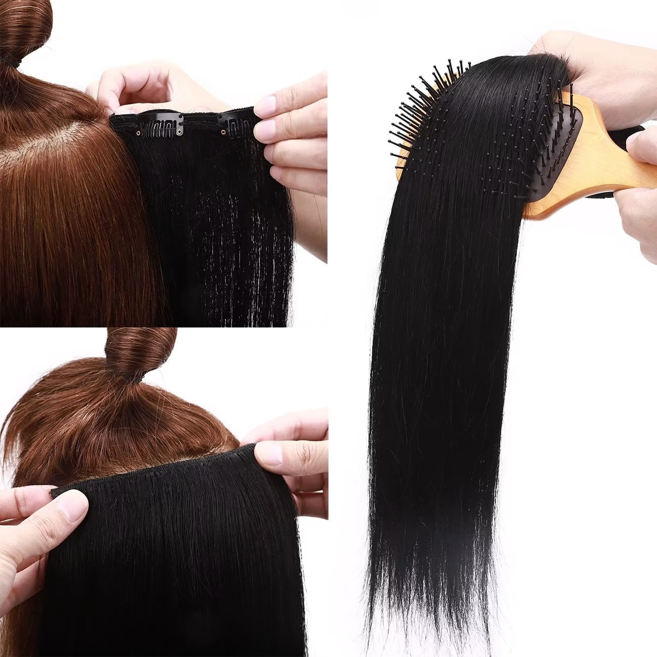 SEGO Clip in 100% Human Hair Extensions Real Thick Remy Hair Full Head 8 PCS Hair Pieces for Woman Balayage Black Brown Blonde