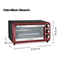 thumbnail image 2 of Horno Tostador Electrico Hamilton Beach 4 Rebanadas y Pizza 23 cm con Temporizador y Apagado Automático 1100W, 2 of 9