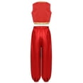 thumbnail image 2 of renvena Kids Arabian Prince Street Rats Costume For Boys Gold Trim Waistcoat With Harem Dance Pants Red 16, 2 of 7