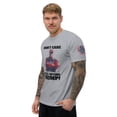 thumbnail image 3 of DON'T CARE STILL VOTING TRUMP Fitted Men T-shirt (Heather Grey, S), 3 of 4