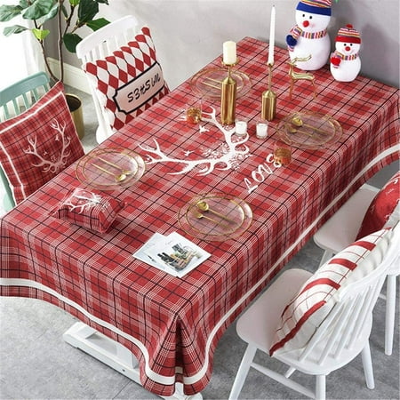 Deer Head Printed Tablecloth Holiday Table Cloth Polyester Fabric For Winter And 40 X 58 Rectangular Canada Deer Head Printed Tablecloth, 40 X Tablecloth