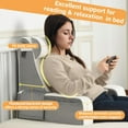 thumbnail image 2 of Reading Pillow With Adjustable Arms Headrest Zoned Foam Support XL Side Pockets Removable Cover Back Support Chair For Reading Gaming PostSurgery Recovery In Bed Or Floor 21, 2 of 6