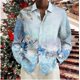 thumbnail image 5 of Camisa hawaiana de manga larga para hombre, camisa social de playa de alta gama para hombre, camisa estampada en 3D, camisa de nieve navideña 2024, moda, 5 of 5
