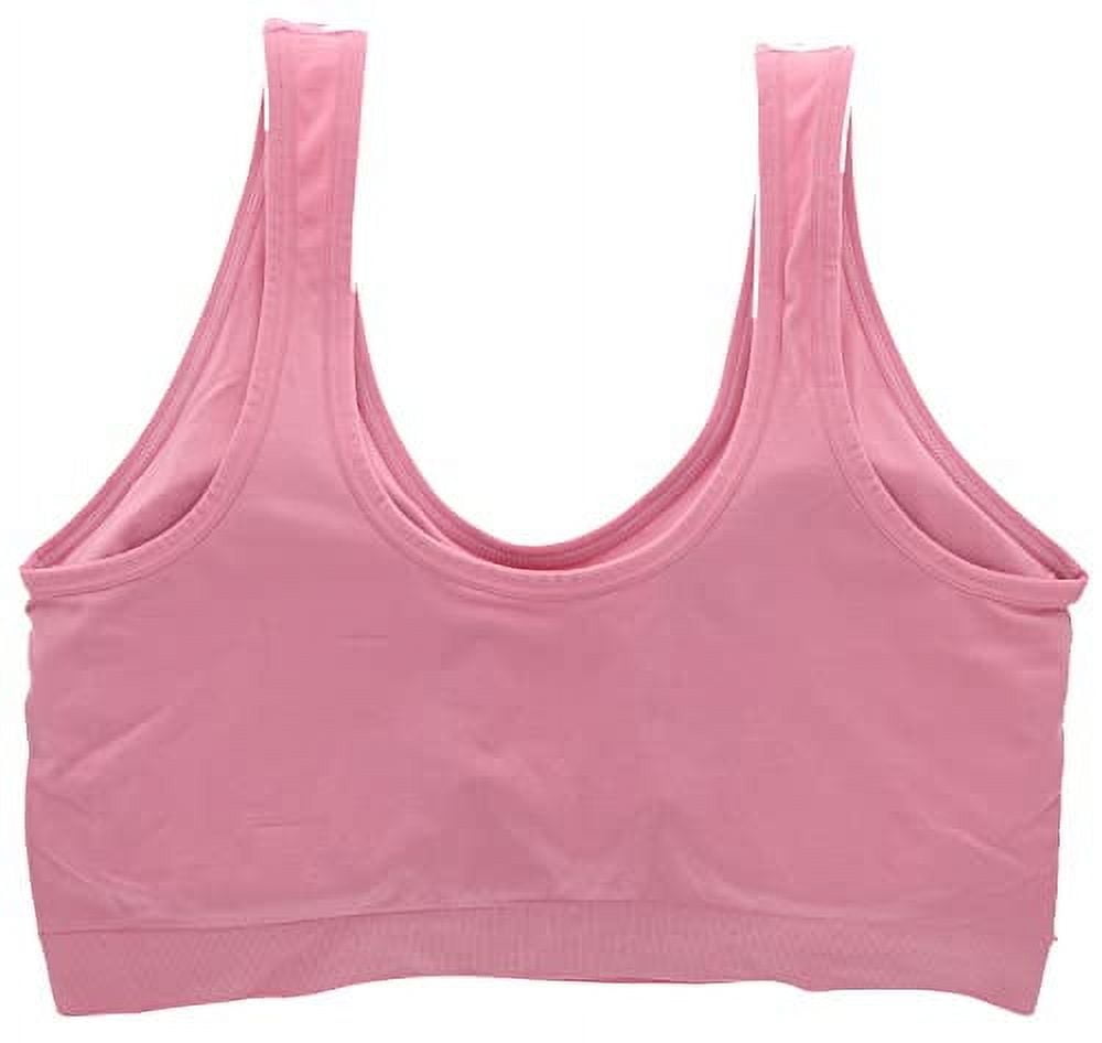 Delta Burke Intimates Women's Plus Size Seamless Comfort Band Lacey Detail Bra 2 Piece Set - Rose and Navy Blue - 2X-Large