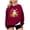 Red, variant on JSheng Women's Tops for Halloween Fashion Printed Crew Neck Long Sleeve Hoodless Sweatshirt Blouse