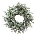 thumbnail image 2 of Corona de Guirnalda Artificial Hoja De Falso Puerta Delantera Colgando Escarcha Blanca, 2 of 8