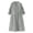 Gray, variant on HBBIKVI Blouson Sleeve Midi Dress for Women Casual Long Sleeve V-Neck Shift Dress with Exterior Pockets and Loose Fit for Everyday Casual Style